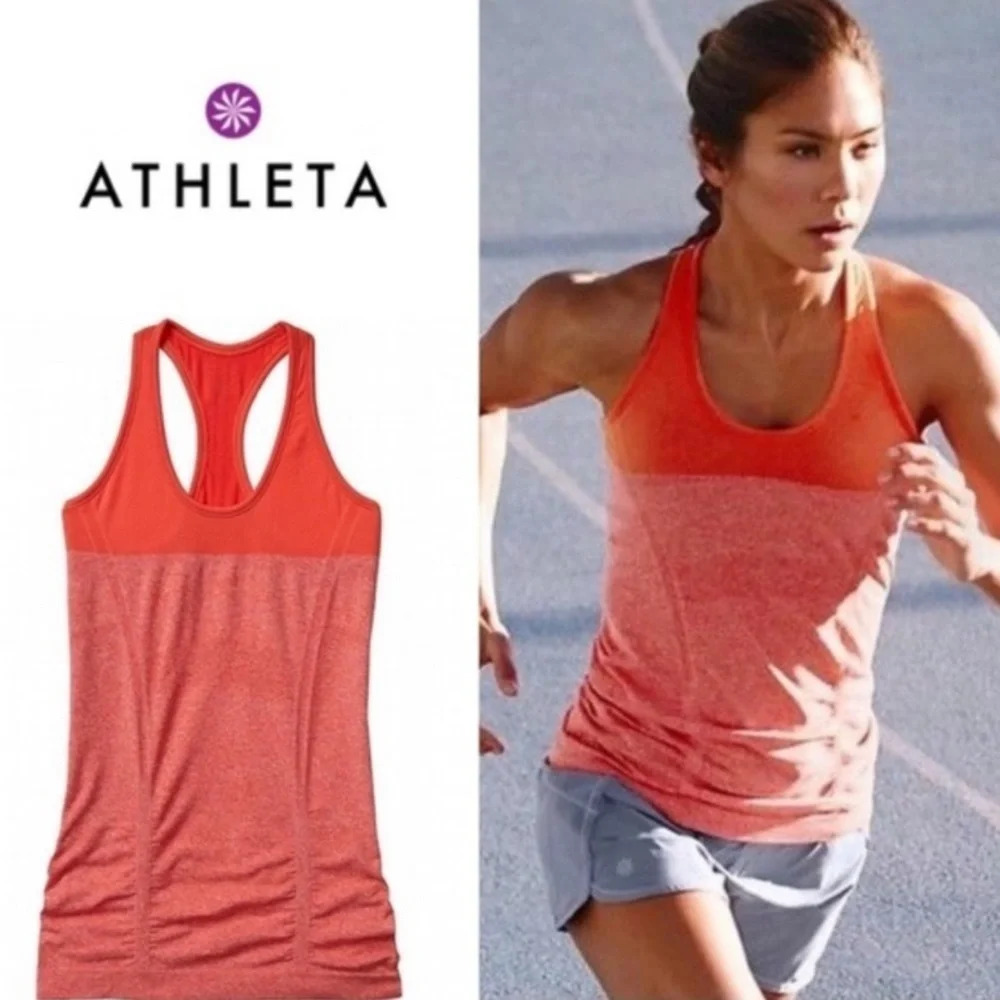 ATHLETA Fast Track Colorblock Racerback tank XS